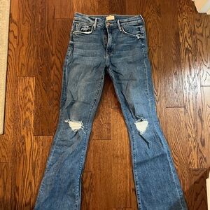 Women's Blue Distressed Jeans